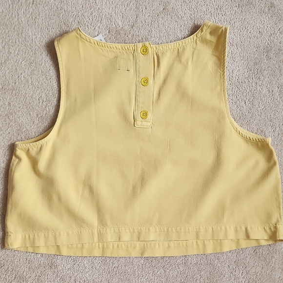 GAP Women's Sunny Yellow Denim Tank Top - Picture 4 of 5
